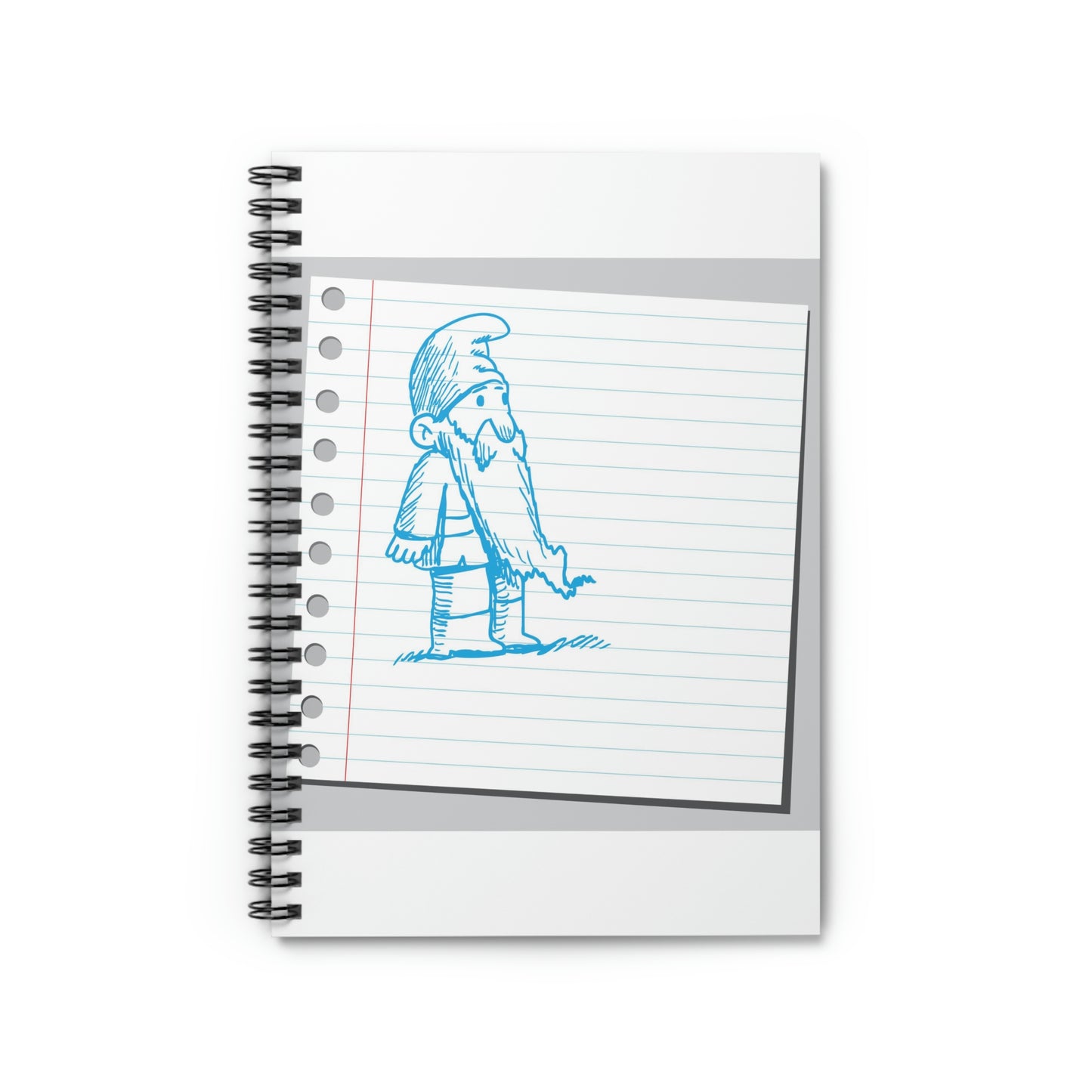 Blue Gnome Spiral Notebook - Ruled Line