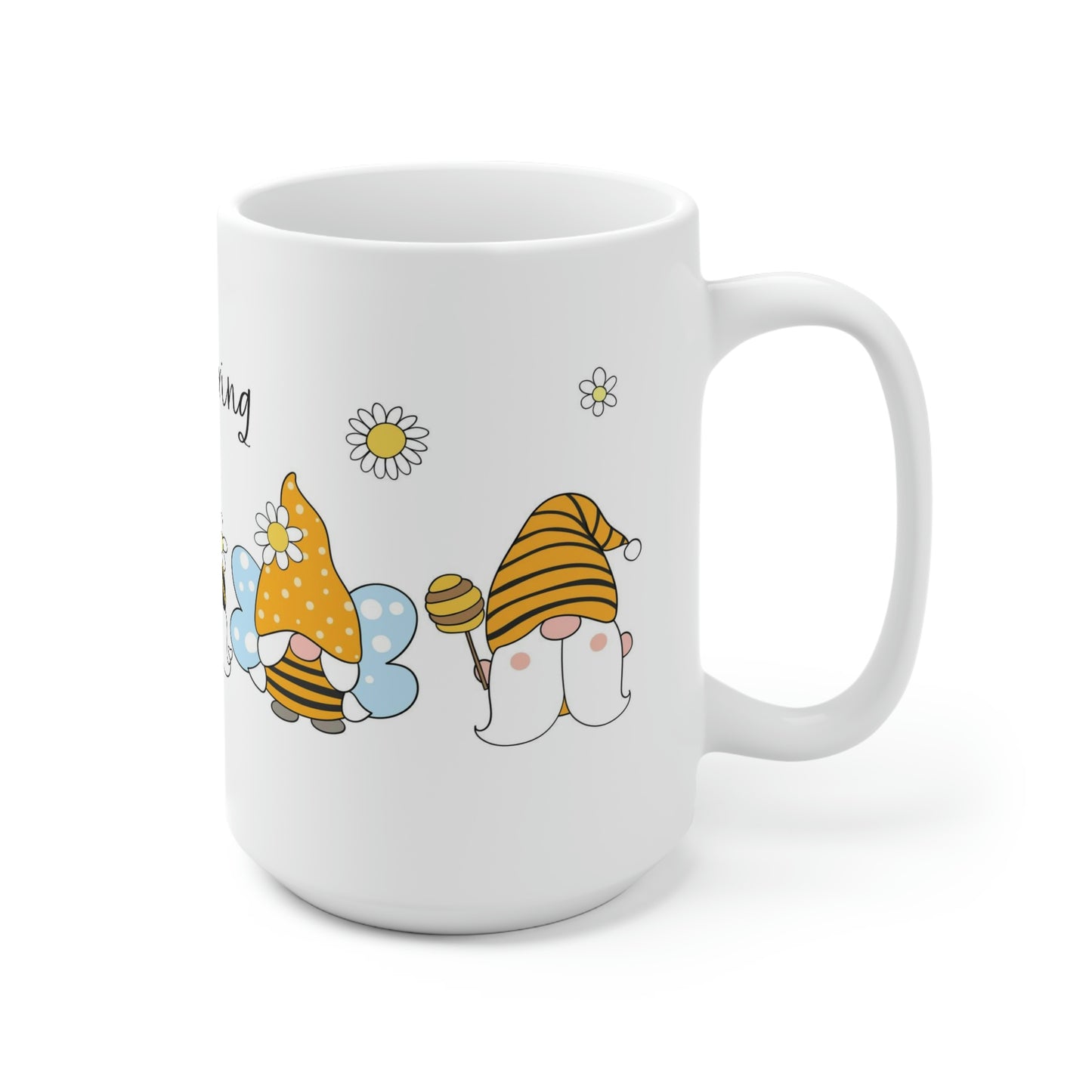 Ceramic Mug - Hello Spring Gnomes - 15oz