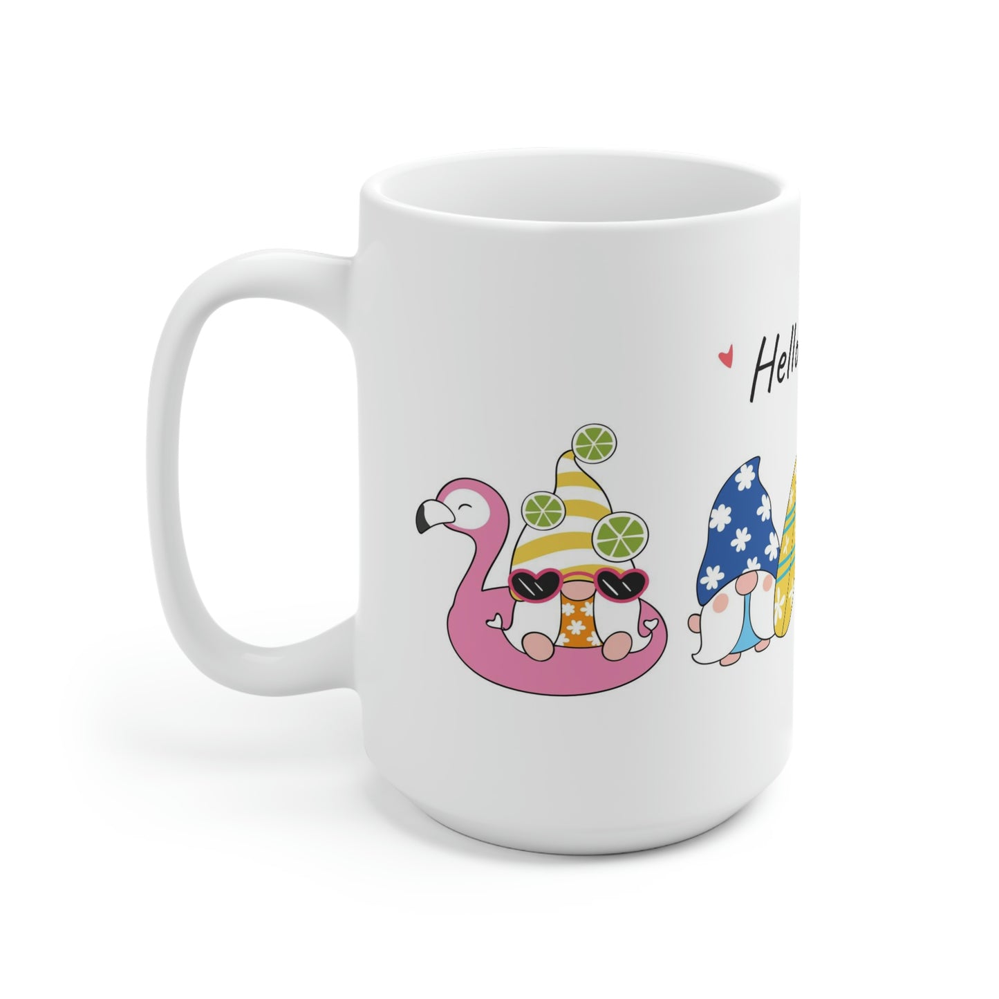 Ceramic Mug - Hello Summer Gnomes - 15oz