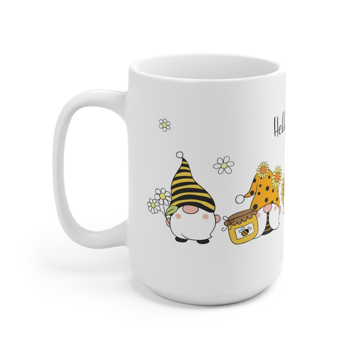 Ceramic Mug - Hello Spring Gnomes - 15oz