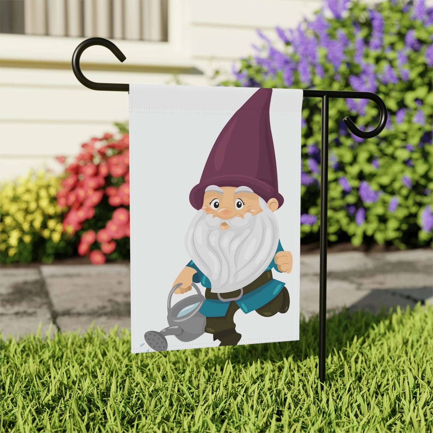 Watering Gnome Garden & House Banner